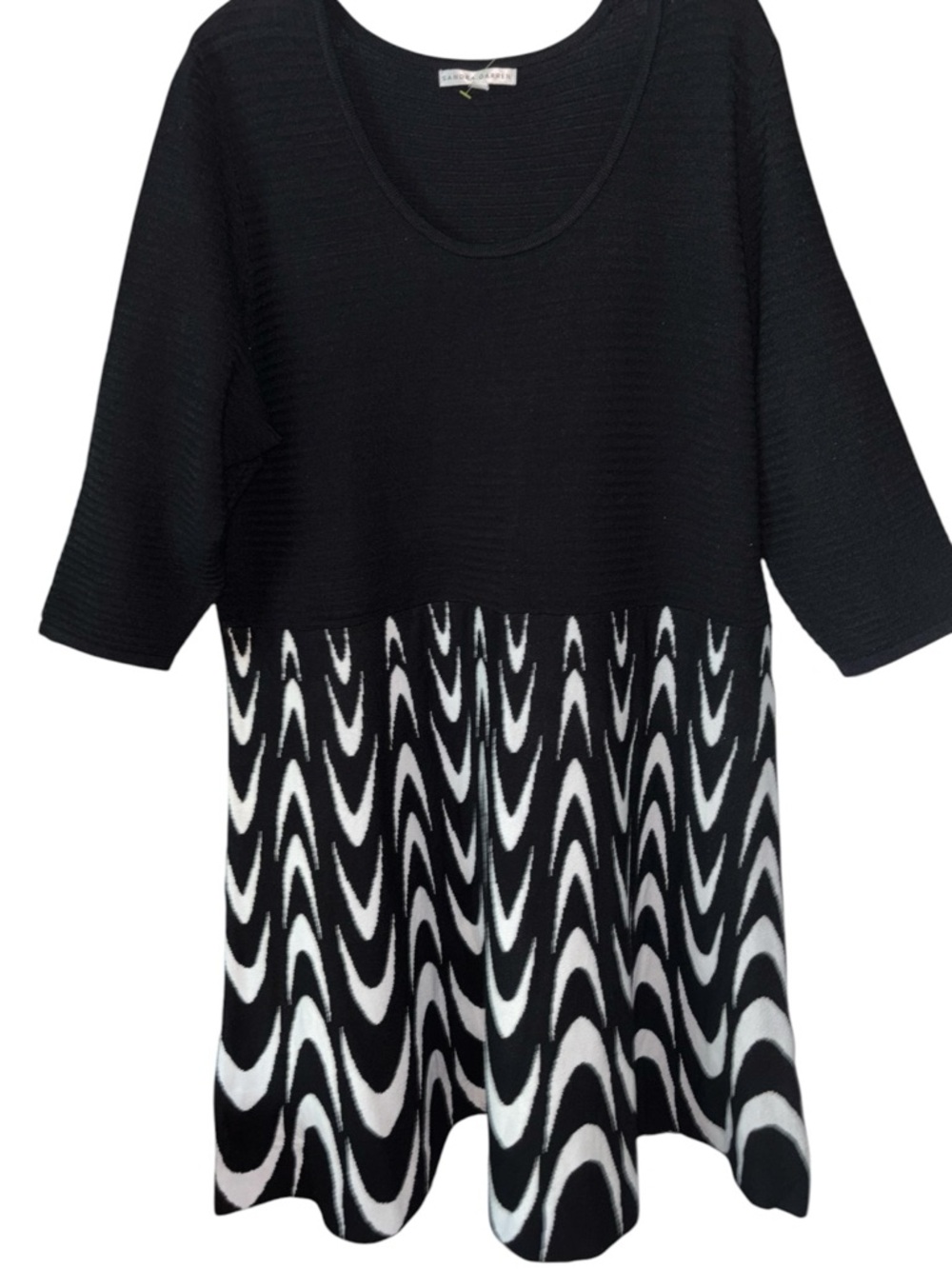 NWOT Sandra Darren Black Knit Dress